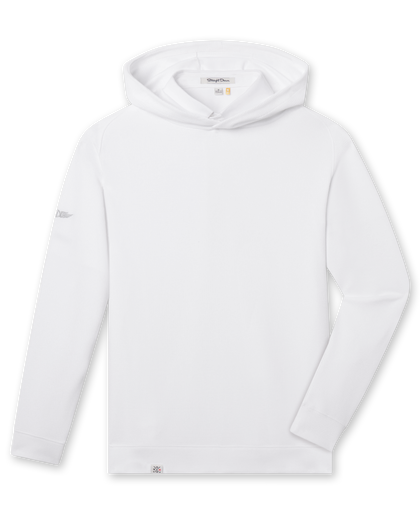 Men’s Gridlock Hoodie in white, flat lay front view