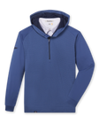 Men’s Optic Hybrid Hoodie in moonlight blue, flat front view