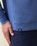 Men’s Optic Hybrid Hoodie in moonlight blue, hem tag detail view