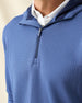 Men’s Optic Hybrid Hoodie in moonlight blue, zipper detail view