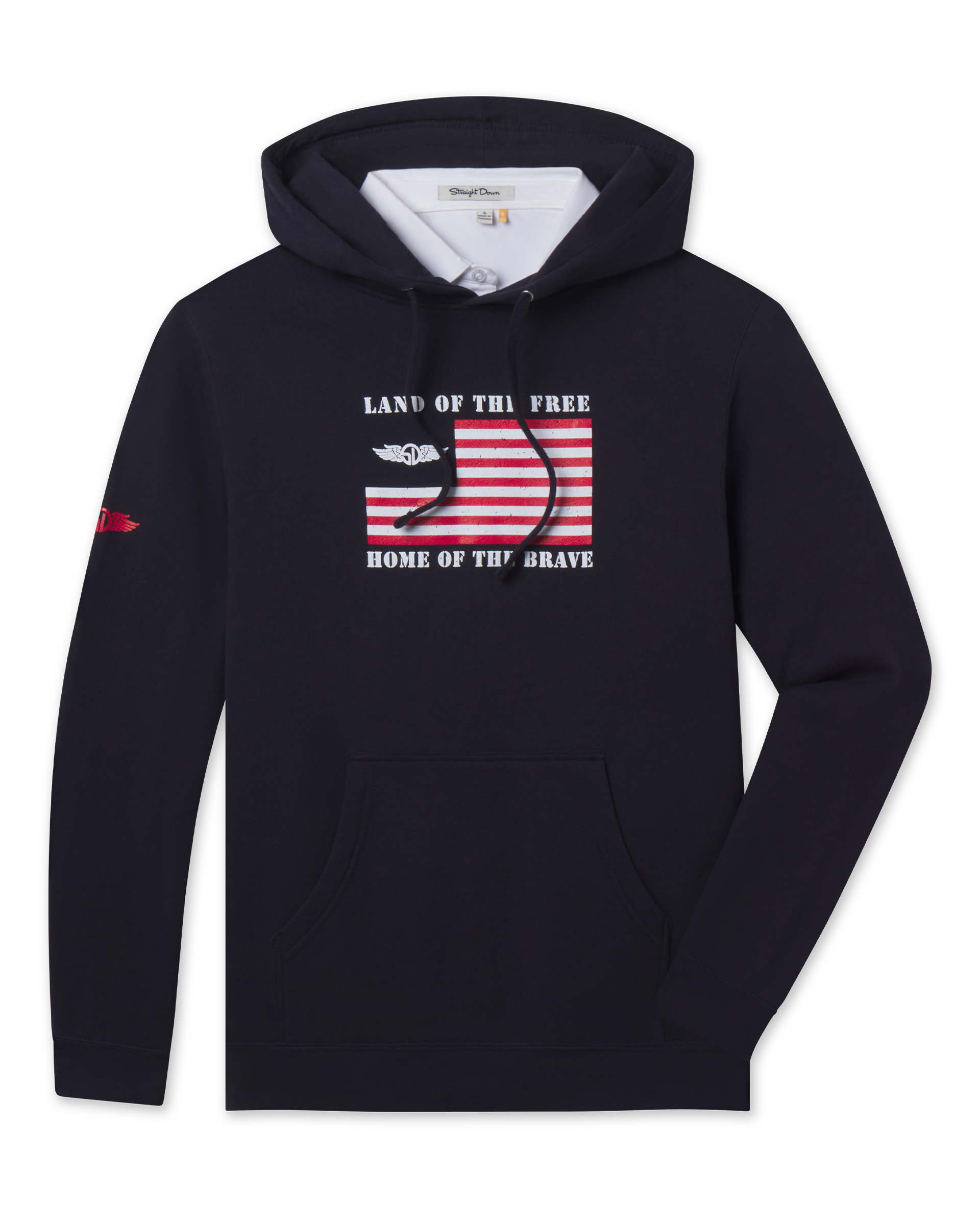 Freedom Hoodie in Navy, front flat lay product view