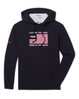 Freedom Hoodie in Navy, front flat lay product view