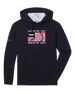 Freedom Hoodie in Navy, front flat lay product view