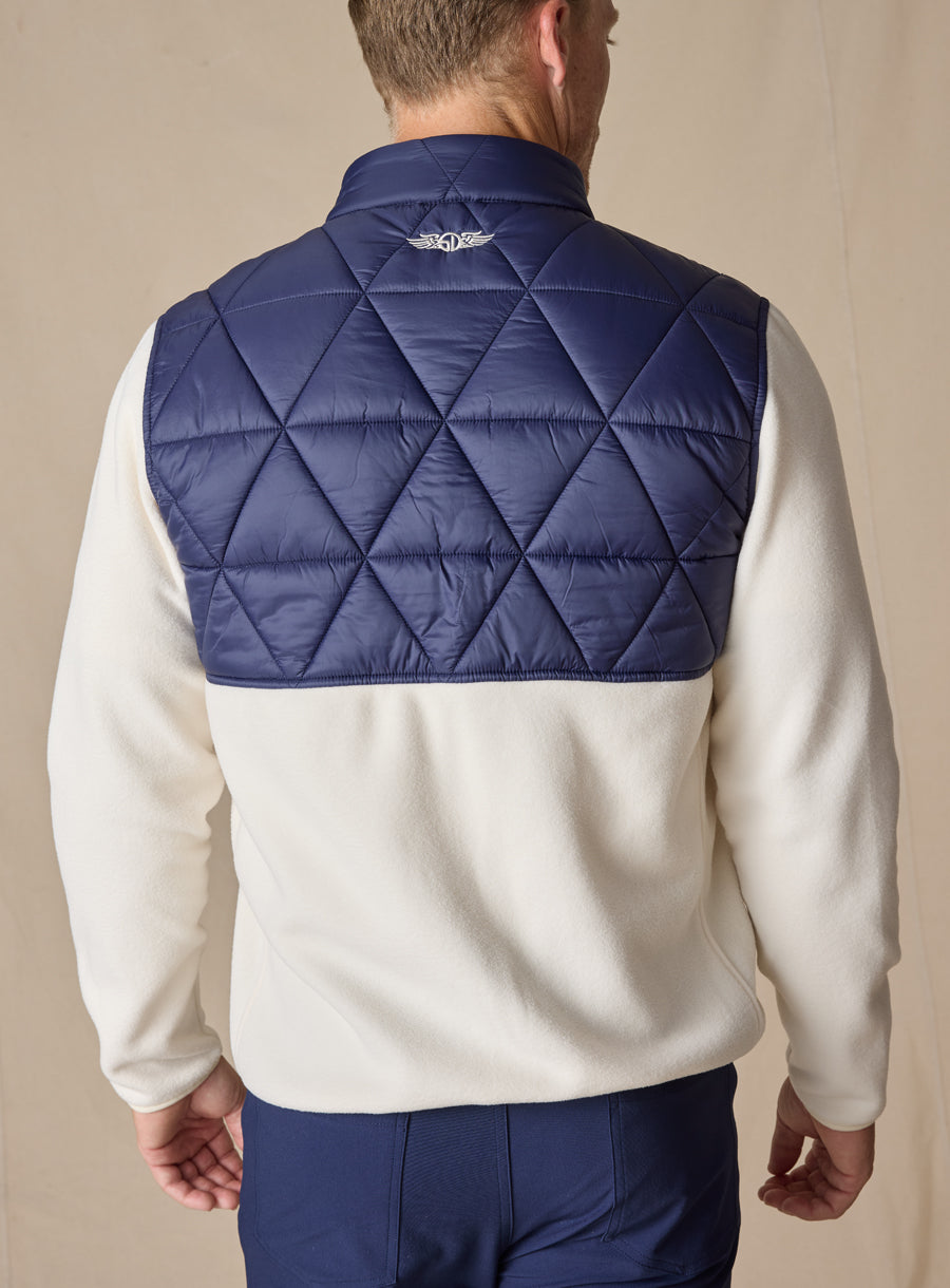 Okemo Hybrid Fleece Jacket - Cream New Indigo
