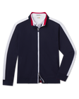 Four Four Two Track Jacket in New Indigo/White, front flat lay product view