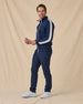 Men’s Four Four Two Track Jacket in New Indigo and White, styled full outfit view with dark pants