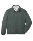Big Sky Quilted Jacket in Dark Forest featuring a full-zip front, stand collar, and all-over grid quilting.