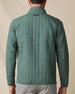 Rear view of the Big Sky Quilted Jacket in Dark Forest, showing the all-over quilted construction and embroidered logo below the collar.