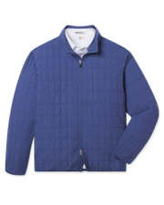 Big Sky Quilted Jacket in Moonlight featuring a full-zip front, stand collar, and all-over grid quilting.