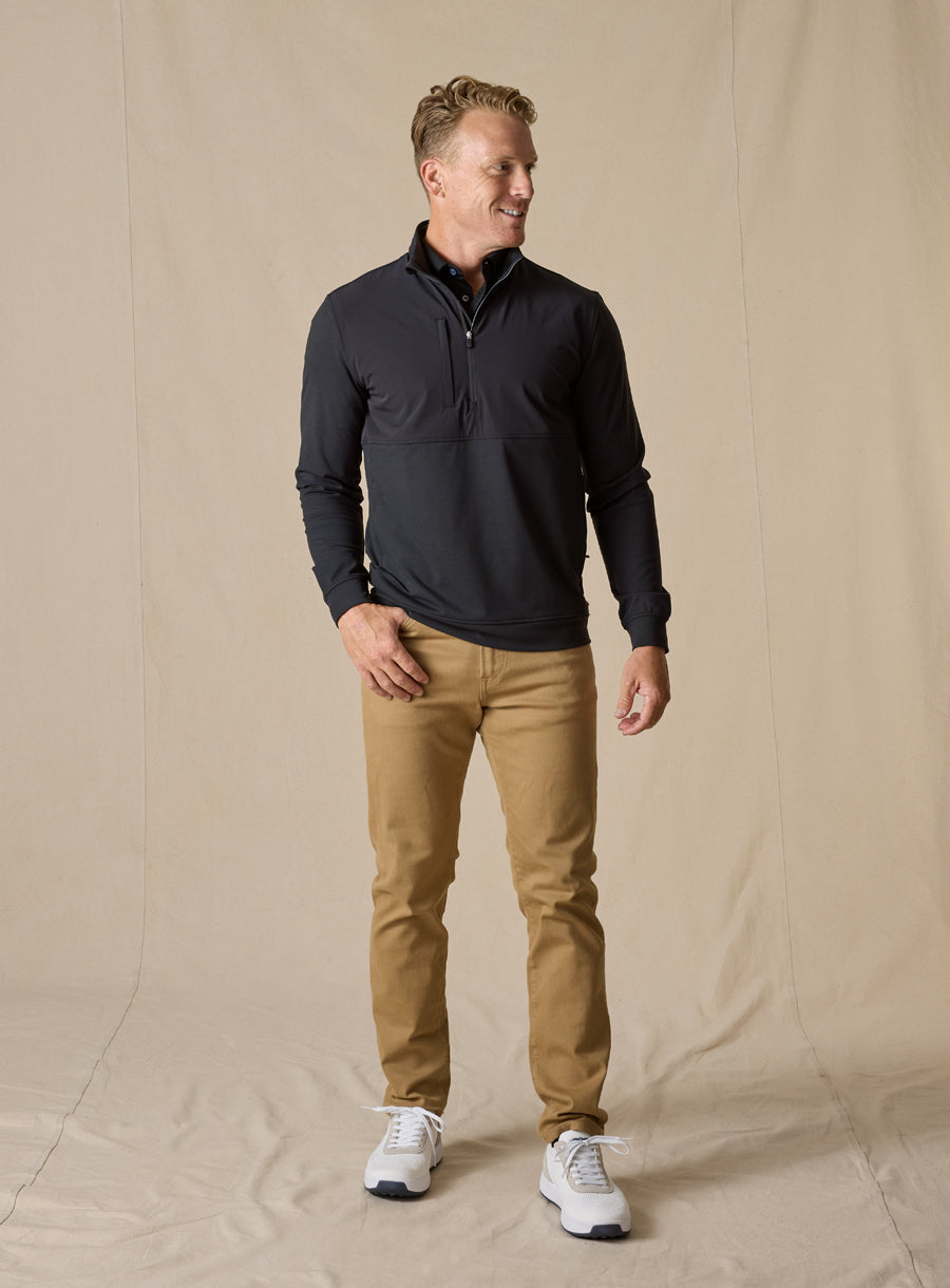 Harding Hybrid Quarter Zip - Black
