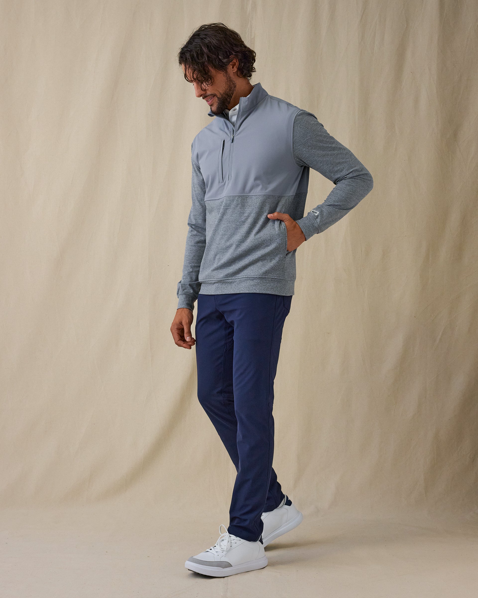 Harding Hybrid Quarter Zip - Storm
