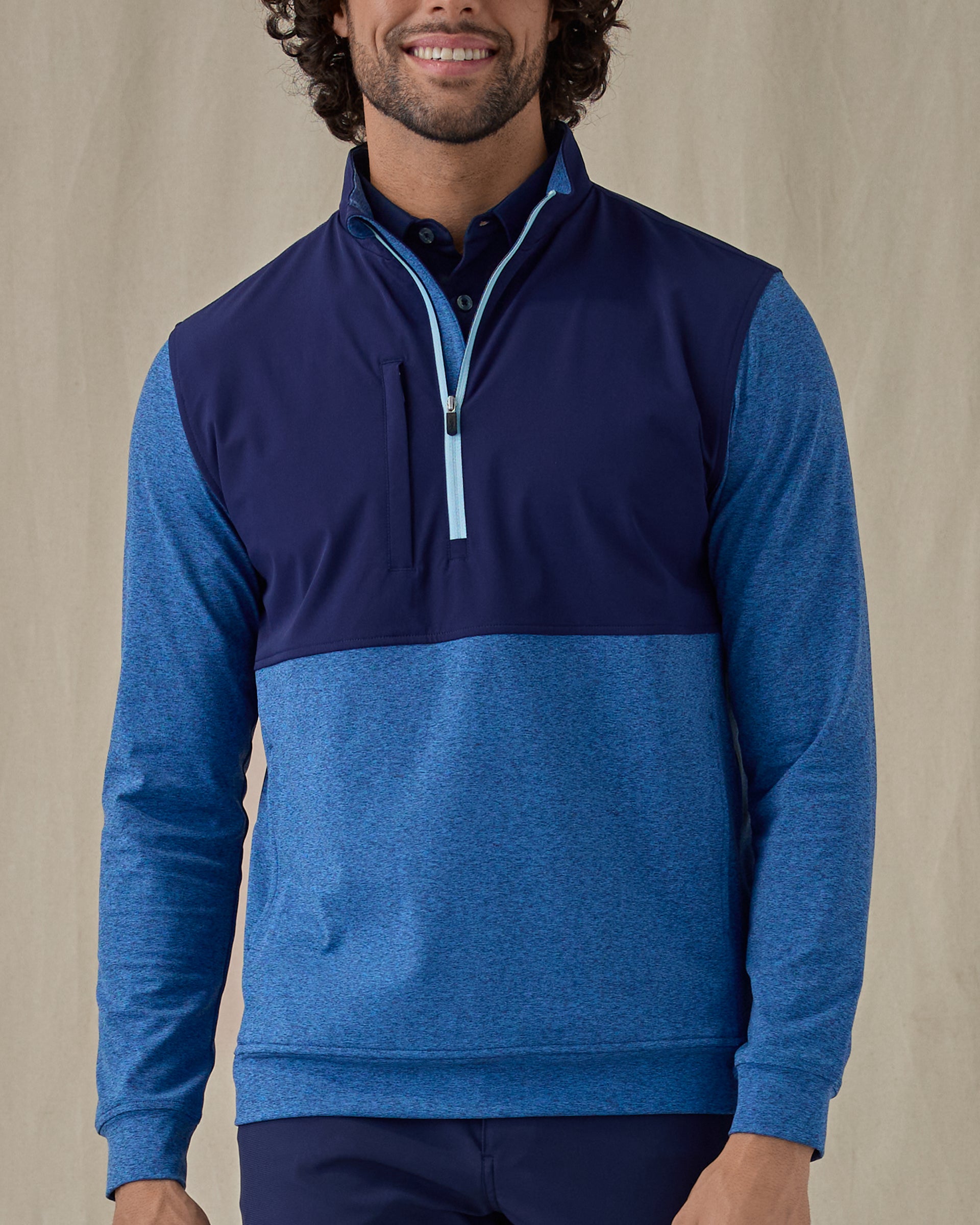 Harding Hybrid Quarter Zip - Bering
