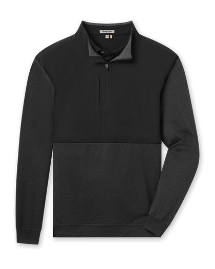 Harding Hybrid Quarter Zip - Black | Straight Down