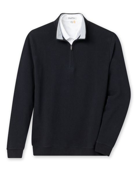 Catalina Quarter Zip - Black | Straight Down
