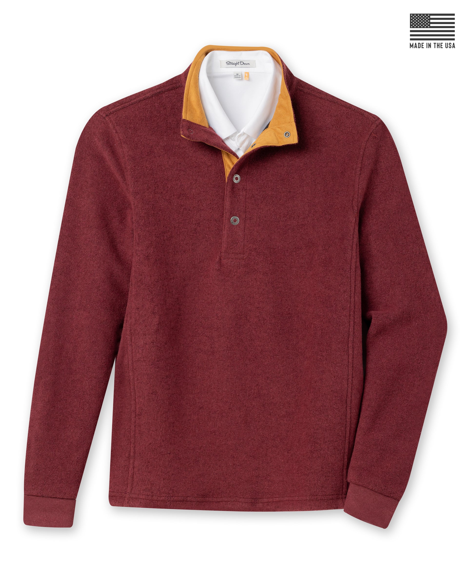 Leucadia Quarter Snap Pullover - Burgundy
