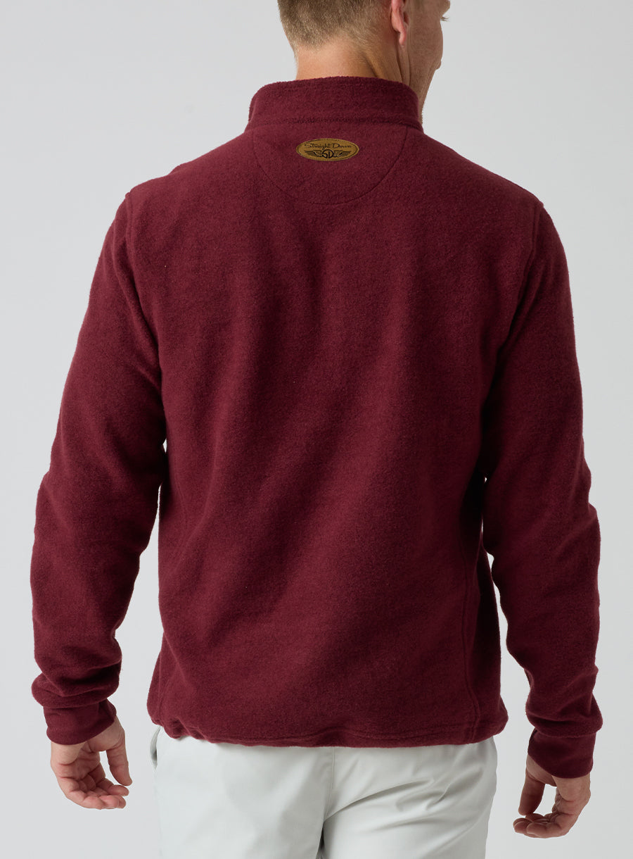 Leucadia Quarter Snap Pullover - Burgundy
