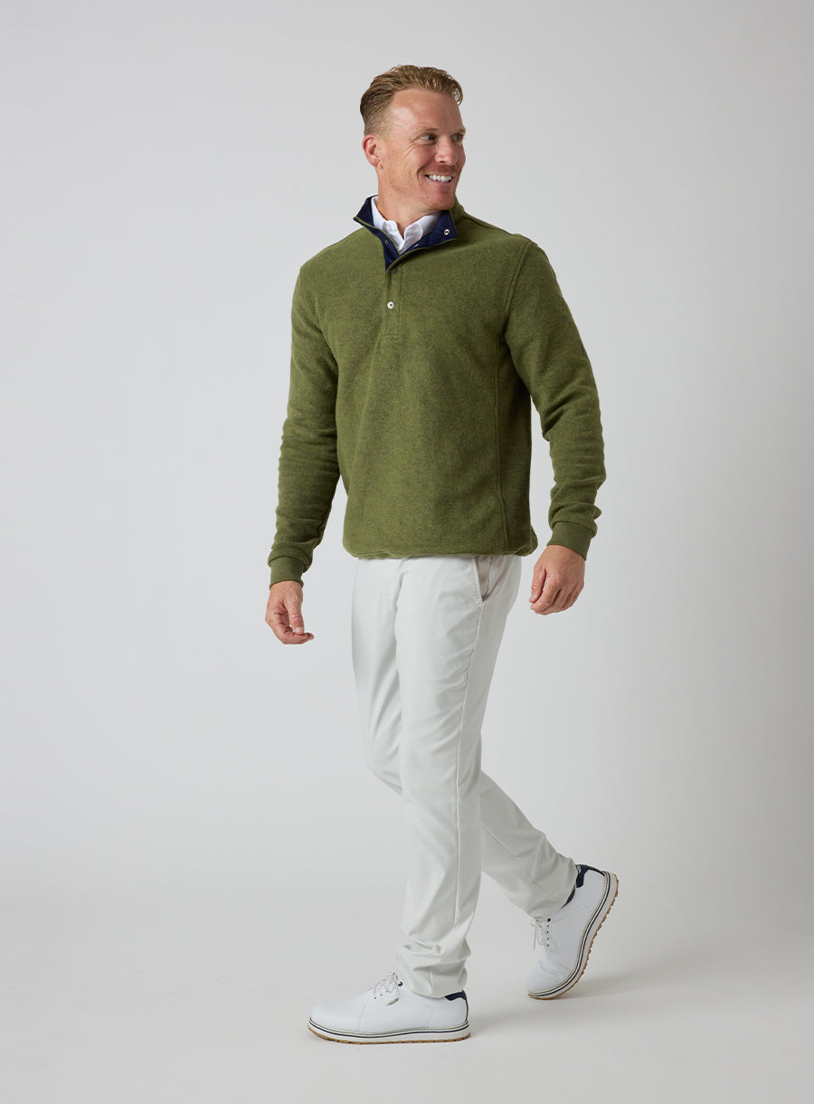 Leucadia Quarter Snap Pullover - Deep Moss
