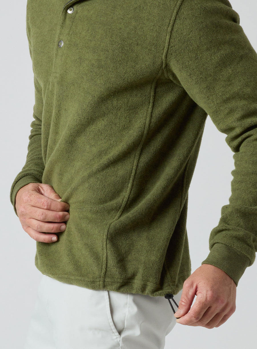 Leucadia Quarter Snap Pullover - Deep Moss

