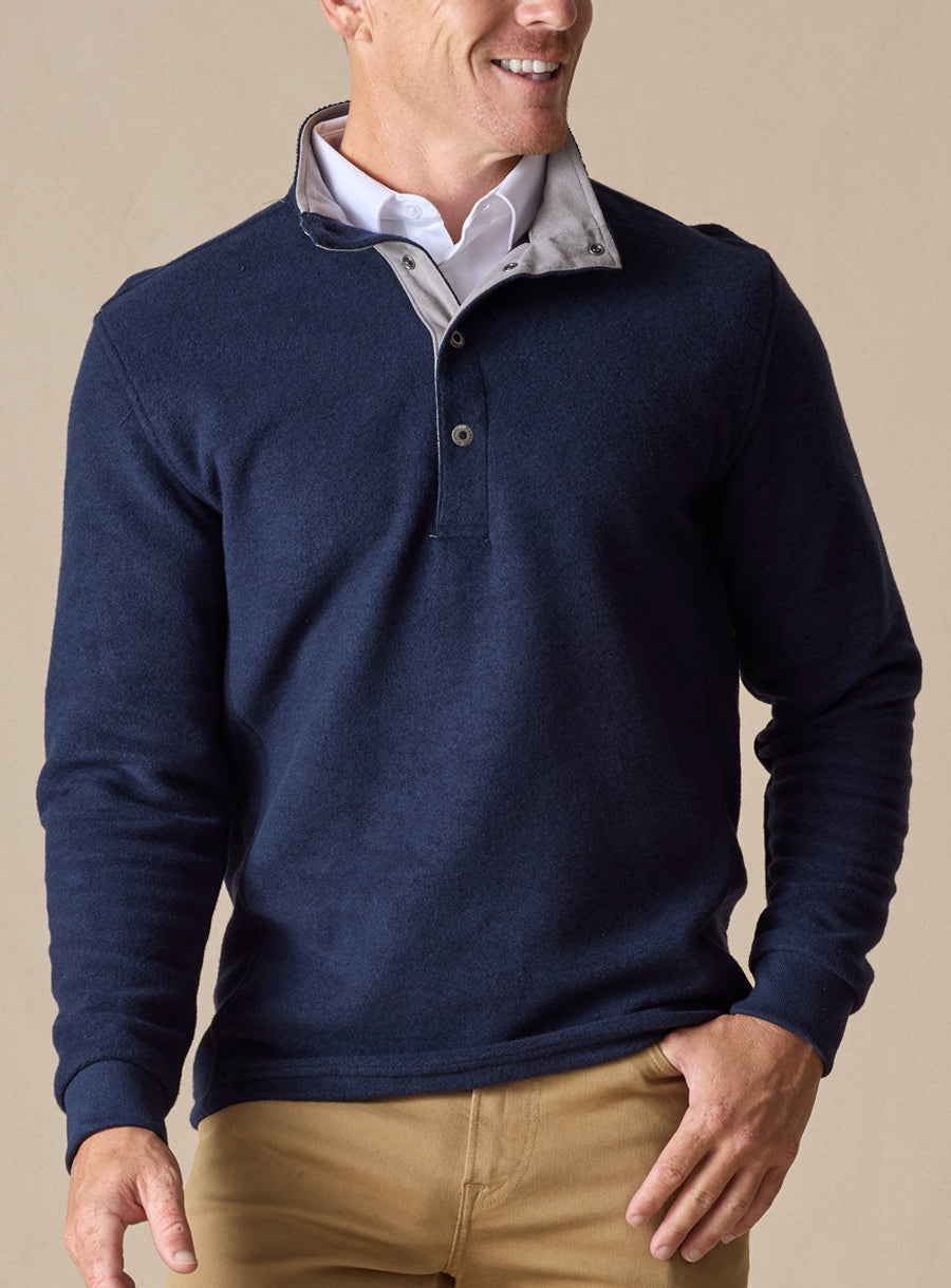 Leucadia Quarter Snap Pullover - Indigo

