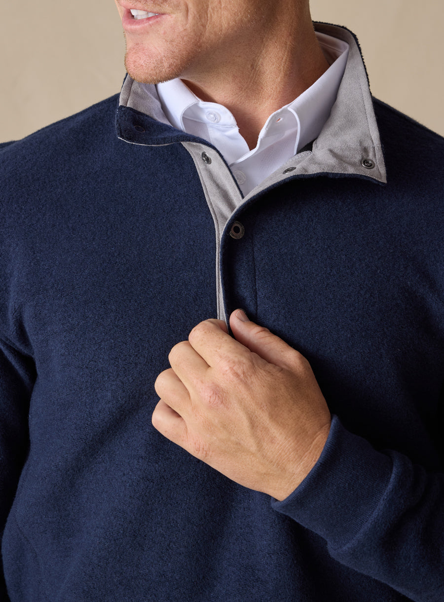Leucadia Quarter Snap Pullover - Indigo
