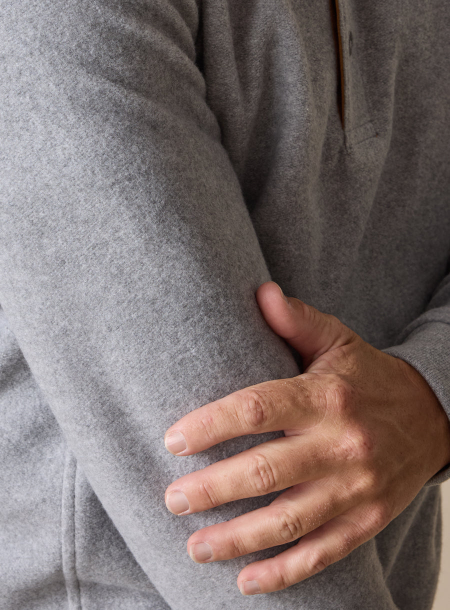 Leucadia Quarter Snap Pullover - Light Charcoal
