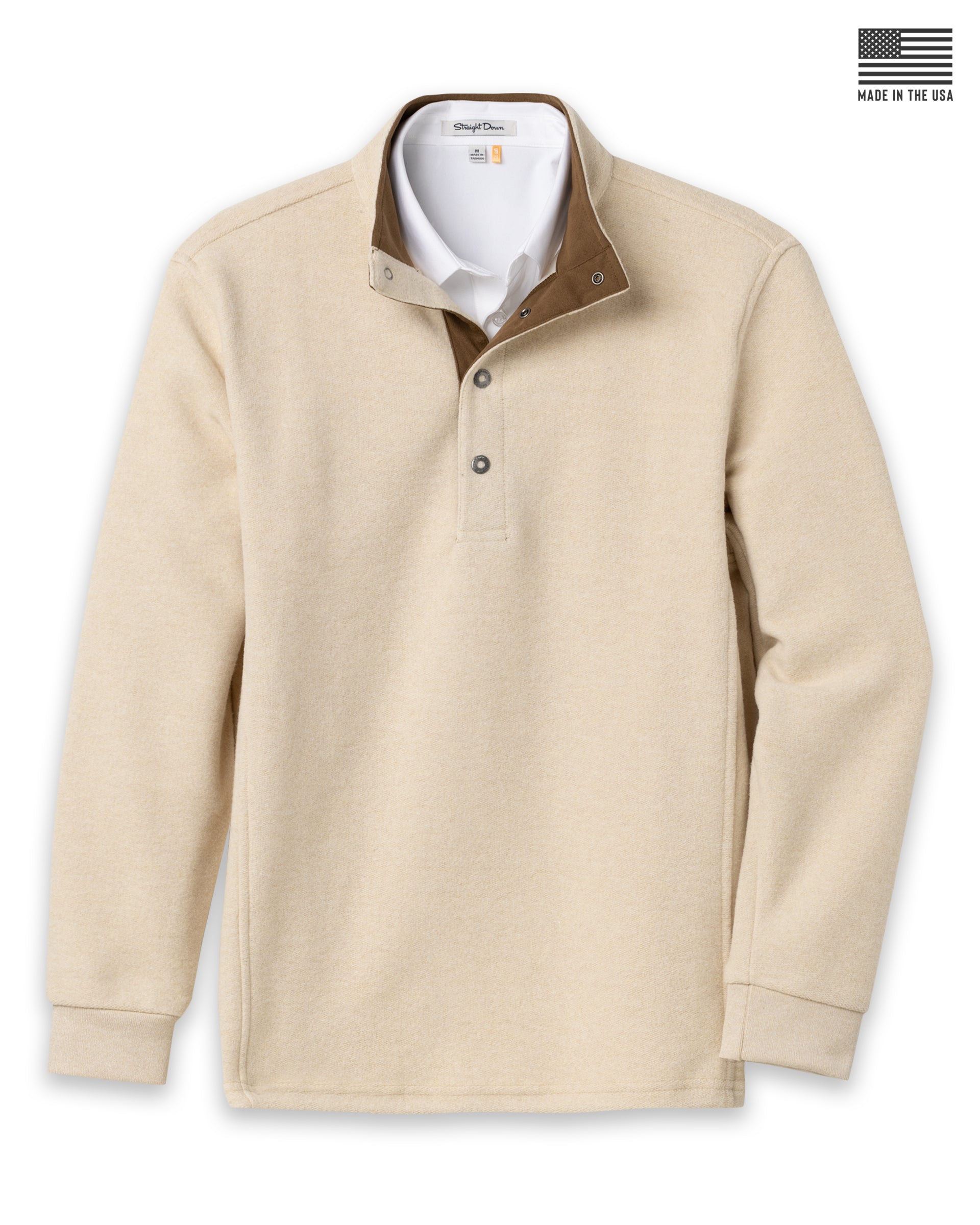Leucadia Quarter Snap Pullover - Oatmeal
