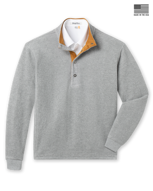 Leucadia Quarter Snap Pullover - Light Charcoal | Straight Down