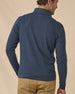 Men’s Warren Quarter Zip in New Indigo / Cobalt, back view