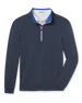 Warren Quarter Zip in New Indigo/Cobalt, front flat lay product view