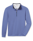Men's Warren Quarter Zip in Tidal blue, front view