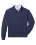 Topanga Quarter Zip pullover in New Indigo with a textured knit finish, quarter-zip closure, and classic stand collar, front view