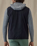Men’s Zephyr Hybrid Vest in black, back model view