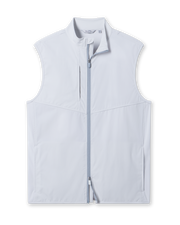 Zephyr Hybrid Vest in silver, front product view with full-zip closure