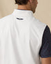 Men’s Carson Vest in White / New Indigo / Flag Red with back logo detail