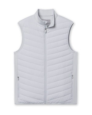 Delta 2.0 Quilted Hybrid Vest - Silver | Straight Down