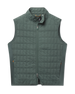 Big Horn Quilted Vest in Dark Forest featuring a full-zip front, stand collar, grid-quilted construction, and zippered side pockets.