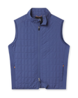 Big Horn Quilted Vest in Moonlight featuring a full-zip front, stand collar, grid-quilted construction, and zippered side pockets.