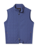 Big Horn Quilted Vest in Moonlight featuring a full-zip front, stand collar, grid-quilted construction, and zippered side pockets.