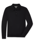 Stuart Long Sleeve Sweater Polo - Black