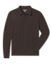 Stuart Long Sleeve Sweater Polo - Bourbon