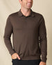 Stuart Long Sleeve Sweater Polo - Bourbon