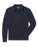 Stuart Long Sleeve Sweater Polo - Navy