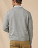 Wallace V-Neck Sweater in Light Grey Heather, back model view