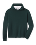 Crenshaw Reversible Sweater Hoodie in Dark Forest featuring a solid deep green finish with a clean hooded design and ribbed cuffs and hem.