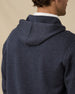 Hickam Reversible Sweater Hoodie in Charcoal, angled back view