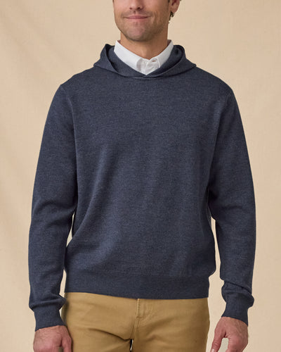 Hickam Reversible Sweater Hoodie in Charcoal, front model view