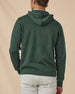Hickam Reversible Sweater Hoodie in Dark Forest, back model view