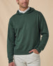 Hickam Reversible Sweater Hoodie in Dark Forest, front model view