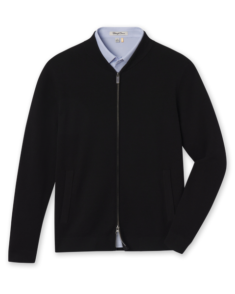 Sarazen Knit Bomber - Black | Straight Down