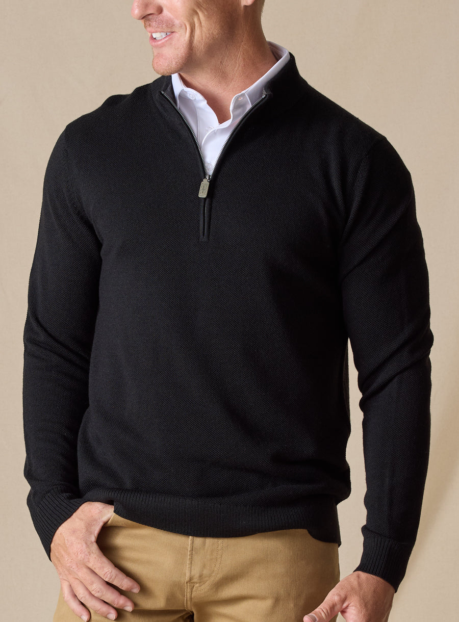 St. Andrews Quarter Zip - Black
